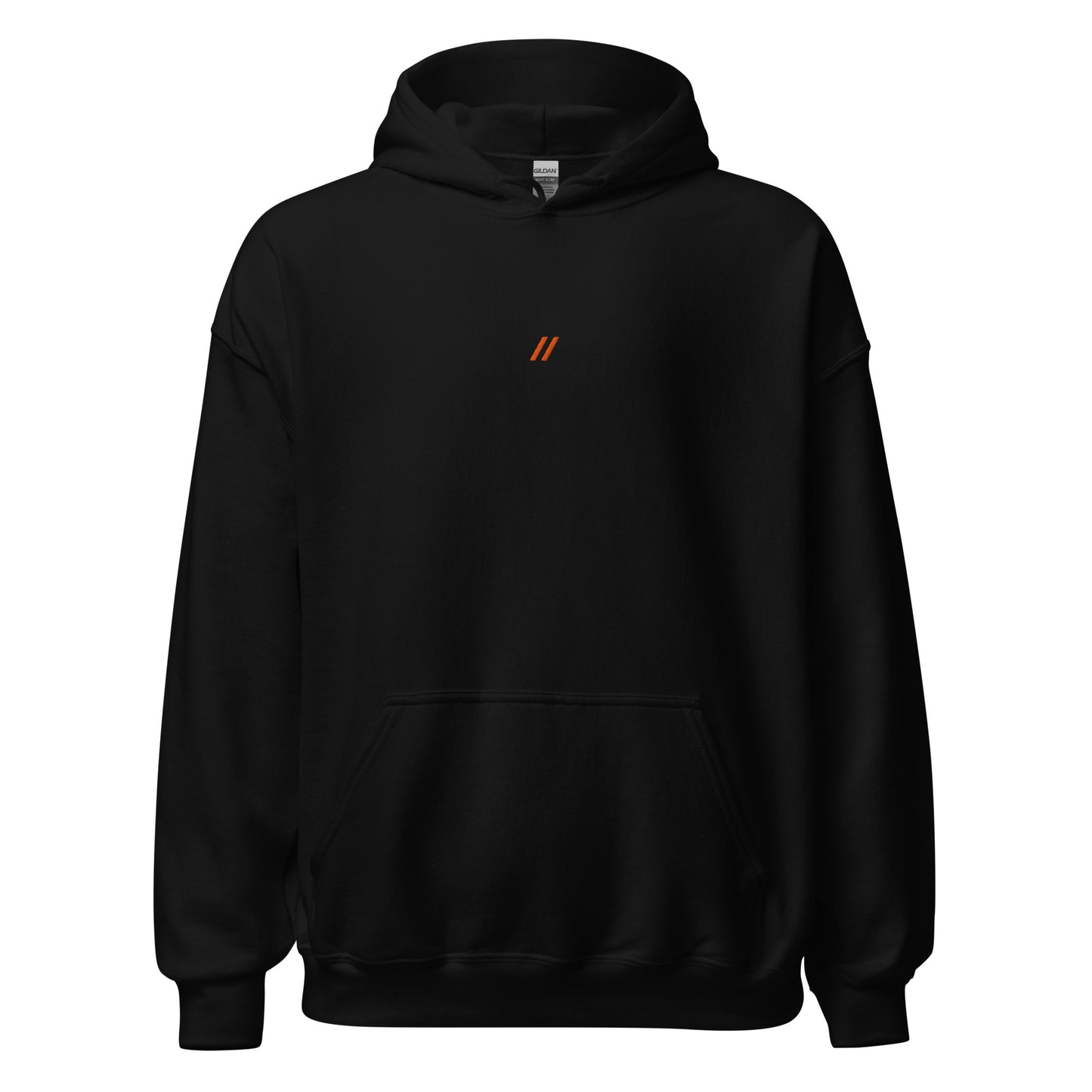 Black hoodie with the Bro, Chill logo on the front
