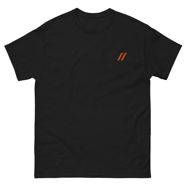 Black tee with Bro, Chill logo on the front 